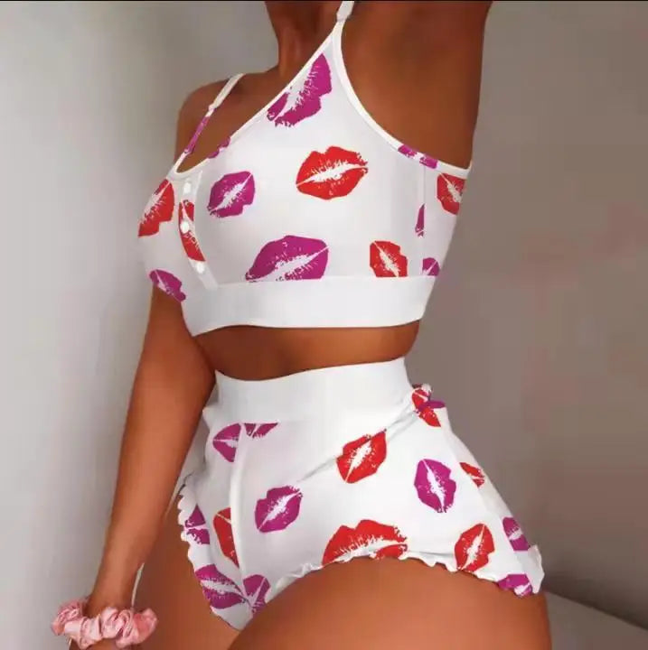 Two-Piece Designer Print Pajama Set