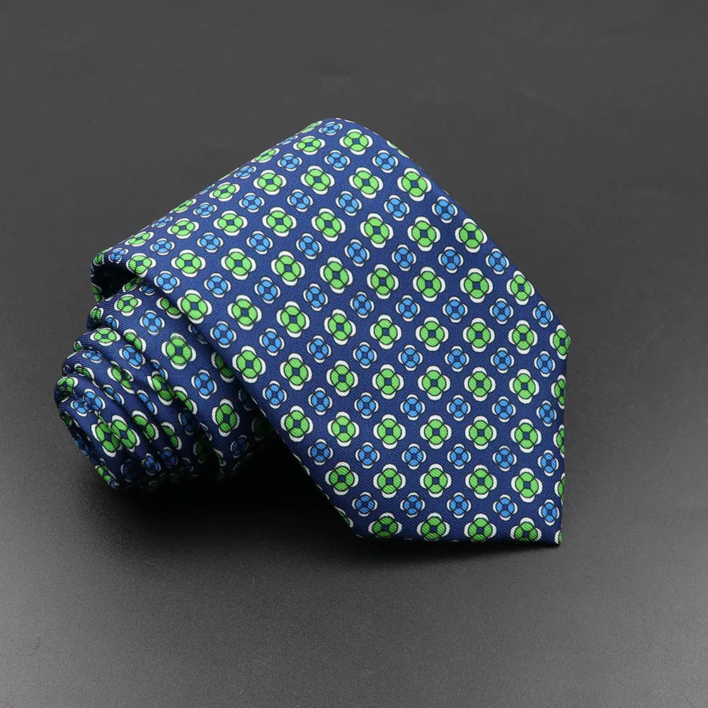 Silk 7.5cm Soft Colorful Novelty Necktie