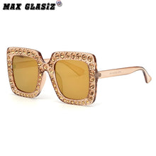 Street Shot Goddess Temperament Large Square Frame Sunglasses