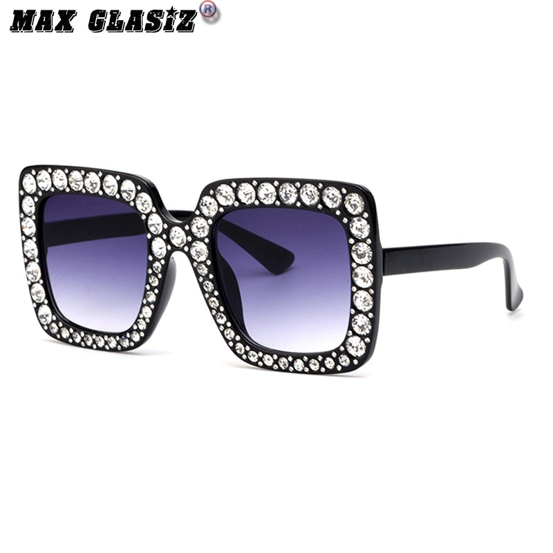 Street Shot Goddess Temperament Large Square Frame Sunglasses