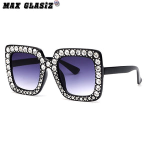 Street Shot Goddess Temperament Large Square Frame Sunglasses