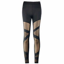 Sheer Thin Patchwork Black Tight Leggings