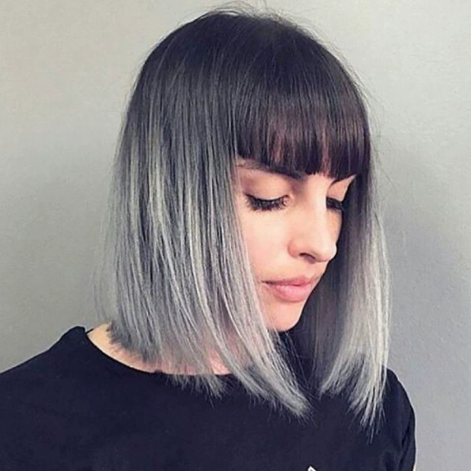 Colorful Short Straight Hair Wig