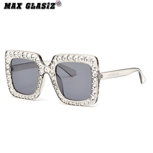 Street Shot Goddess Temperament Large Square Frame Sunglasses