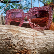 Street Shot Goddess Temperament Large Square Frame Sunglasses