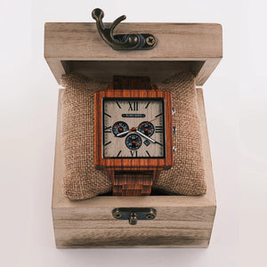 BOBOBIRD Quartz Square Wristwatch