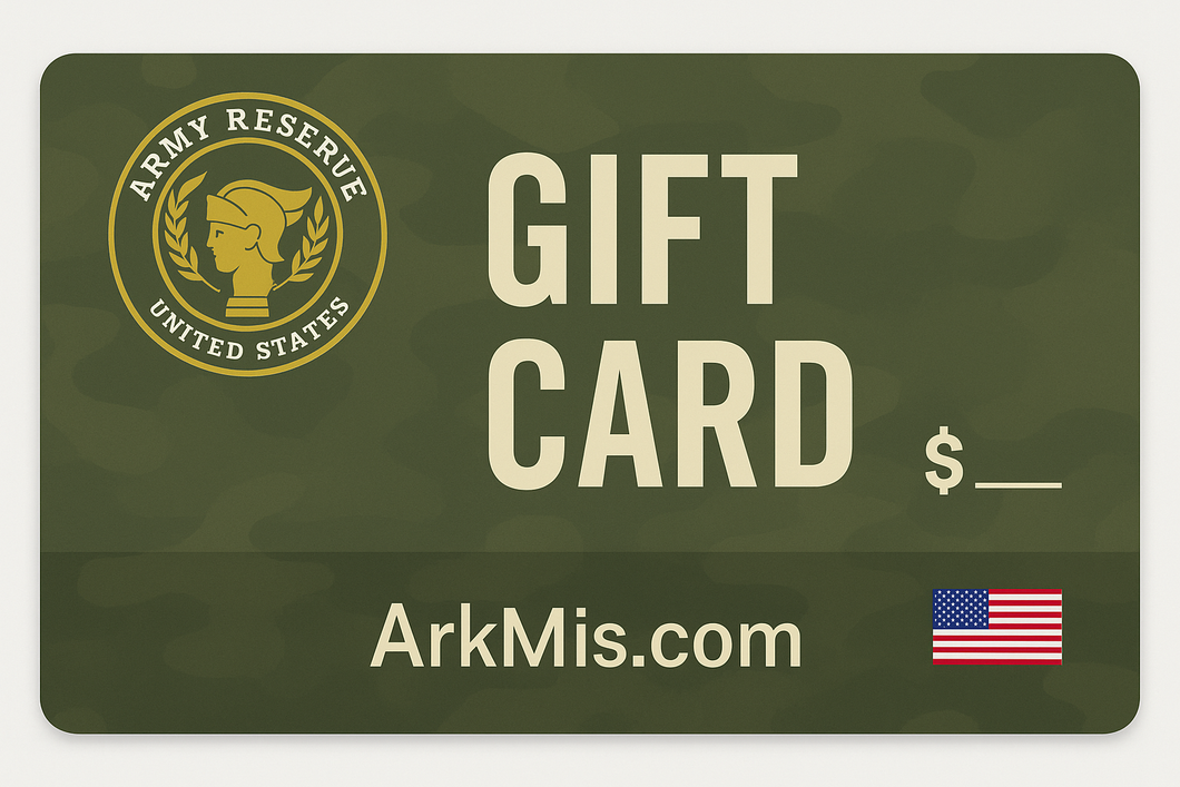 Army Reserve themed gift card for ArkMis.com