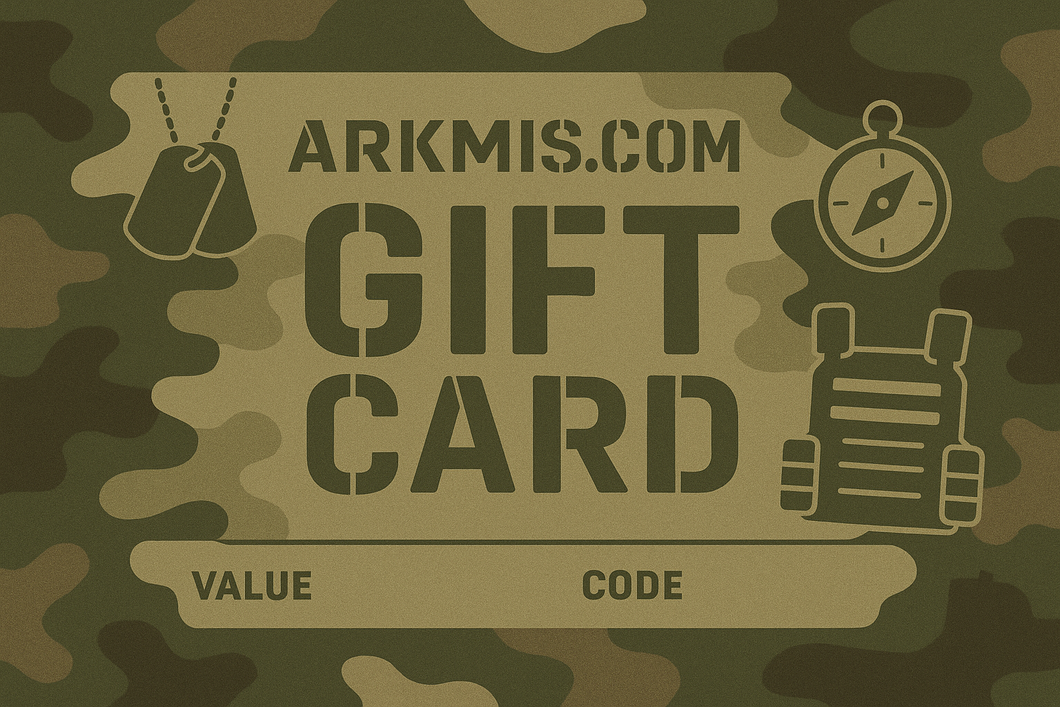 Army themed gift card for ArkMis.com