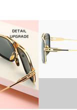 Retro Metal Gradient Square Frame Oversized Sunglasses