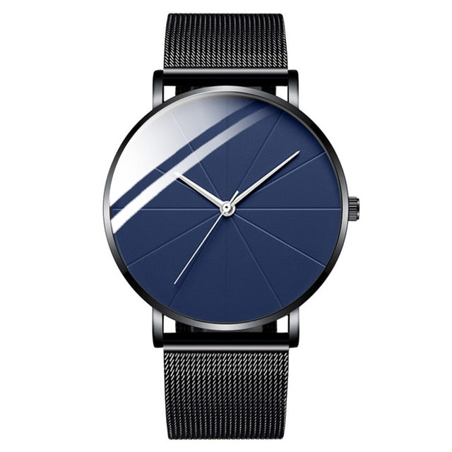 Minimalist Simple Ultra Thin Stainless Steel Mesh Belt Watch