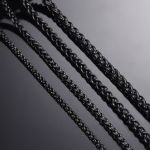 Black Color Keel Link Chain Stainless Steel Necklace