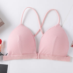 Front Closure Thin Seamless Soft Bra