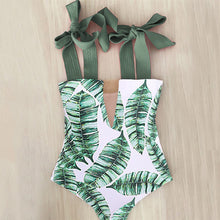 One Piece Strappy Floral Bathing Suit