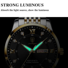 Stainless Steel Hidden Clasp Luminous Wrist Watch