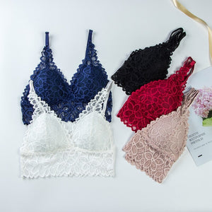 Wireless Lace Three Quarters 3/4 Cup Padded Bra