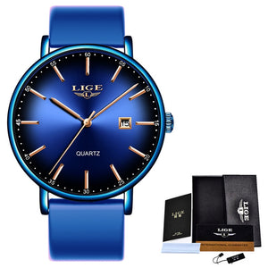 LIGE Ultra-thin Stainless Steel Quartz Watch