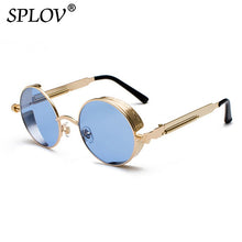 Retro Round Steam Punk Metal Frame Sunglasses