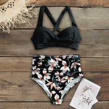 High Waist Floral Bottom Two-piece Swimsuit