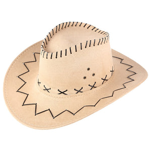 Faux Suede Western Hat