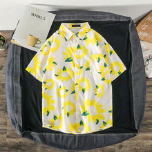 Daisy Printed Hawaiian Beach Shirt