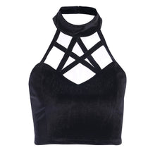 Goth Cross Print Aesthetic Tank Top