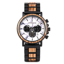 BOBO BIRD P09 Wood and Stainless Steel Luminous Hand Wristwatch