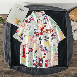 Dark Icon Printed Hawaiian Shirt