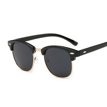 Polarized Semi Rimless Classic Rivet Retro Sunglasses