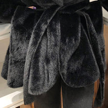 Lautaro Black Warm Oversized Faux Fur Coat