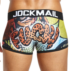 Jockmail Colorful Breathable Spandex Animal Cartoon Low Waist  Briefs