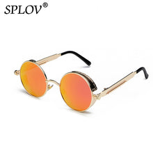 Retro Round Steam Punk Metal Frame Sunglasses