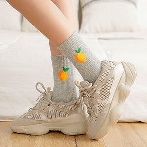 Happy Funny Fruit Candy Colors Mid Socks