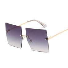 Vintage Square Rimless Sunglasses