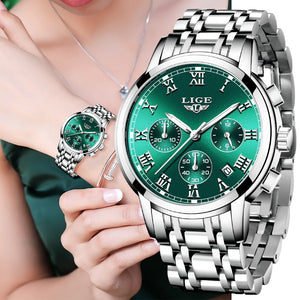 Stainless Steel Chronograph Quartz Wristwatch