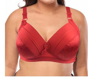 Thin Cotton Padded Solid Adjustable-Strap Bra