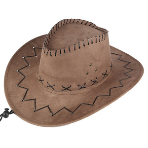 Faux Suede Western Hat