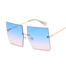 Vintage Square Rimless Sunglasses