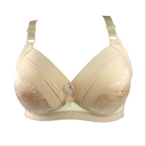 Thin Cotton Padded Solid Adjustable-Strap Bra