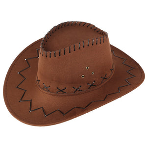 Faux Suede Western Hat