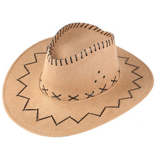 Faux Suede Western Hat