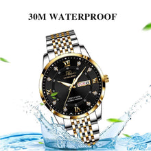 Stainless Steel Hidden Clasp Luminous Wrist Watch