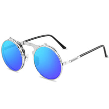 Vintage Flip Retro Round Metal Sun Glasses