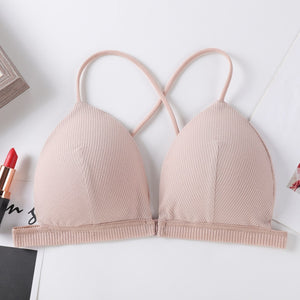 Front Closure Thin Seamless Soft Bra