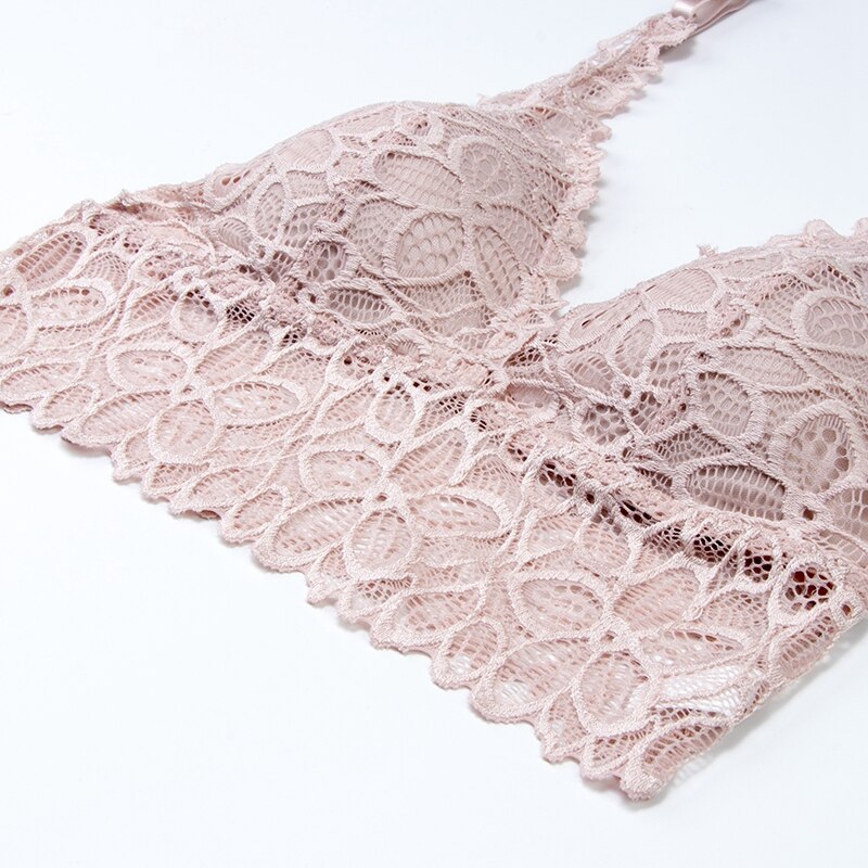 Wireless Lace Three Quarters 3/4 Cup Padded Bra