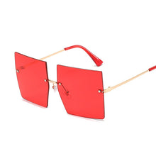 Vintage Square Rimless Sunglasses