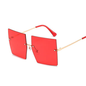 Vintage Square Rimless Sunglasses