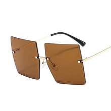 Vintage Square Rimless Sunglasses