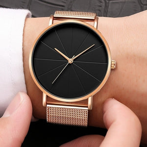 Minimalist Simple Ultra Thin Stainless Steel Mesh Belt Watch