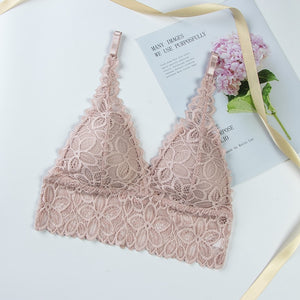 Wireless Lace Three Quarters 3/4 Cup Padded Bra