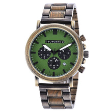 BOBOBIRD Quartz Chronograph Wooden Strap Watch